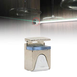 Maxbell Glass Clamp Cabinet Shelves Installation for Wardrobe Display Room Bookcases Silver