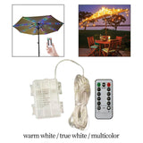 Maxbell Decorative LED Light Strips Curtain Lights Home Patio Umbrella String Lights Warm White Lights