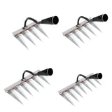 Maxbell Garden Hand Rake Metal Weeding Rake for Loosening Planting Farm Tilling Soil 16.5x13.5x28cm with 4 Tines