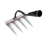 Maxbell Garden Hand Rake Metal Weeding Rake for Loosening Planting Farm Tilling Soil 16.5x13.5x28cm with 4 Tines