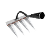 Maxbell Garden Hand Rake Metal Weeding Rake for Loosening Planting Farm Tilling Soil 16.5x13.5x28cm with 4 Tines