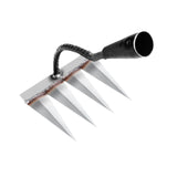 Maxbell Garden Hand Rake Metal Weeding Rake for Loosening Planting Farm Tilling Soil 16.5x13.5x28cm with 4 Tines