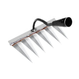 Maxbell Garden Hand Rake Metal Weeding Rake for Loosening Planting Farm Tilling Soil 24.2x13.5x28cm with 6 Tines