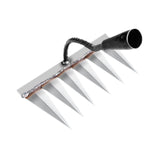 Maxbell Garden Hand Rake Metal Weeding Rake for Loosening Planting Farm Tilling Soil 24.2x13.5x28cm with 6 Tines