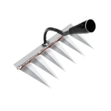 Maxbell Garden Hand Rake Metal Weeding Rake for Loosening Planting Farm Tilling Soil 24.2x13.5x28cm with 6 Tines