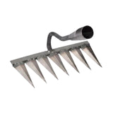 Maxbell Garden Hand Rake Metal Weeding Rake for Loosening Planting Farm Tilling Soil 28.1x13.5x28cm with 7 Tines