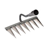 Maxbell Garden Hand Rake Metal Weeding Rake for Loosening Planting Farm Tilling Soil 28.1x13.5x28cm with 7 Tines