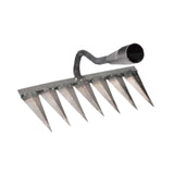 Maxbell Garden Hand Rake Metal Weeding Rake for Loosening Planting Farm Tilling Soil 28.1x13.5x28cm with 7 Tines