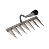 Maxbell Garden Hand Rake Metal Weeding Rake for Loosening Planting Farm Tilling Soil 28.1x13.5x28cm with 7 Tines