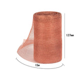 Maxbell Copper Wire Mesh Easily Cut Copper Mesh Screen for Gardening Home Distilling 127mmx15m