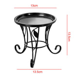 Maxbell Plant Stand Detachable Tray Flower Pot Holder Stand for Patio Balcony Office Black