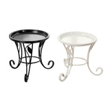Maxbell Plant Stand Detachable Tray Flower Pot Holder Stand for Patio Balcony Office Black