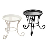 Maxbell Plant Stand Detachable Tray Flower Pot Holder Stand for Patio Balcony Office Black