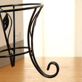 Maxbell Plant Stand Detachable Tray Flower Pot Holder Stand for Patio Balcony Office Black
