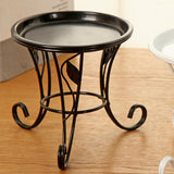 Maxbell Plant Stand Detachable Tray Flower Pot Holder Stand for Patio Balcony Office Black