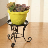 Maxbell Plant Stand Detachable Tray Flower Pot Holder Stand for Patio Balcony Office Black