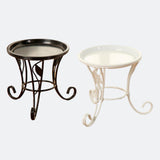 Maxbell Plant Stand Detachable Tray Flower Pot Holder Stand for Patio Balcony Office White