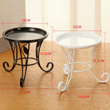 Maxbell Plant Stand Detachable Tray Flower Pot Holder Stand for Patio Balcony Office White