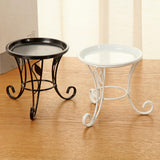 Maxbell Plant Stand Detachable Tray Flower Pot Holder Stand for Patio Balcony Office White