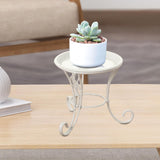 Maxbell Plant Stand Detachable Tray Flower Pot Holder Stand for Patio Balcony Office White