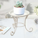 Maxbell Plant Stand Detachable Tray Flower Pot Holder Stand for Patio Balcony Office White