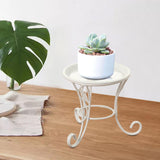 Maxbell Plant Stand Detachable Tray Flower Pot Holder Stand for Patio Balcony Office White