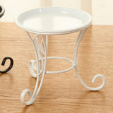 Maxbell Plant Stand Detachable Tray Flower Pot Holder Stand for Patio Balcony Office White