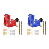 Maxbell Pocket Hole Jig Set Portable Aluminum Alloy Pocket Dowel Hole Jig System Set Red