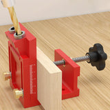 Maxbell Pocket Hole Jig Set Portable Aluminum Alloy Pocket Dowel Hole Jig System Set Red