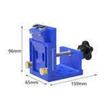 Maxbell Pocket Hole Jig Set Portable Aluminum Alloy Pocket Dowel Hole Jig System Set Blue
