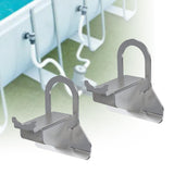 Maxbell Swimming Pool Pipe Holder Stainless Steel Swimming Pool Hose Support Bracket 2 Pieces