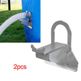 Maxbell Swimming Pool Pipe Holder Stainless Steel Swimming Pool Hose Support Bracket 2 Pieces