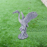 Maxbell Garden Crane Statue Craft Gift Crane Figurine for Landscape Bedroom Bookcase