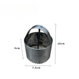 Maxbell Bulb Planter Sturdy Stainless Steel Sawtooth Bulb Transplanter Quick Digging 10x7.5cm