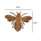 Maxbell Maxbell Iron Rusted Bee Artwork Bee Silhouette Ornament for Windowsills Patio Outdoor
