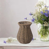 Maxbell Woven Vase Art Vase Rustic Flower Vase for Bathroom Home Decor Table Style D