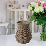 Maxbell Woven Vase Art Vase Rustic Flower Vase for Bathroom Home Decor Table Style D