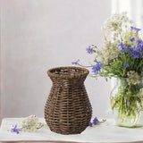 Maxbell Woven Vase Art Vase Rustic Flower Vase for Bathroom Home Decor Table Style E