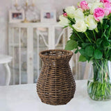 Maxbell Woven Vase Art Vase Rustic Flower Vase for Bathroom Home Decor Table Style E