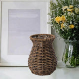 Maxbell Woven Vase Art Vase Rustic Flower Vase for Bathroom Home Decor Table Style E