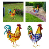 Maxbell Rooster Statue Crafts Metal Figurine for Office Fireplace Table Centerpieces Gold
