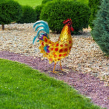 Maxbell Rooster Statue Crafts Metal Figurine for Office Fireplace Table Centerpieces Gold