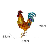 Maxbell Rooster Statue Crafts Metal Figurine for Office Fireplace Table Centerpieces Gold