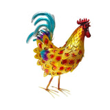 Maxbell Rooster Statue Crafts Metal Figurine for Office Fireplace Table Centerpieces Gold