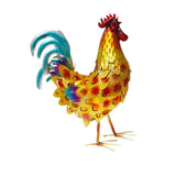 Maxbell Rooster Statue Crafts Metal Figurine for Office Fireplace Table Centerpieces Gold