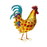 Maxbell Rooster Statue Crafts Metal Figurine for Office Fireplace Table Centerpieces Gold