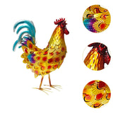 Maxbell Rooster Statue Crafts Metal Figurine for Office Fireplace Table Centerpieces Gold