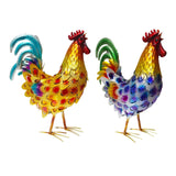 Maxbell Rooster Statue Crafts Metal Figurine for Office Fireplace Table Centerpieces Gold