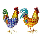 Maxbell Rooster Statue Crafts Metal Figurine for Office Fireplace Table Centerpieces Gold