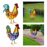 Maxbell Rooster Statue Crafts Metal Figurine for Office Fireplace Table Centerpieces Gold